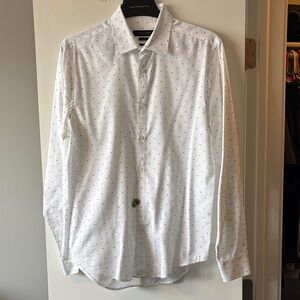 Zara Men’s White Patterned Dress Shirt